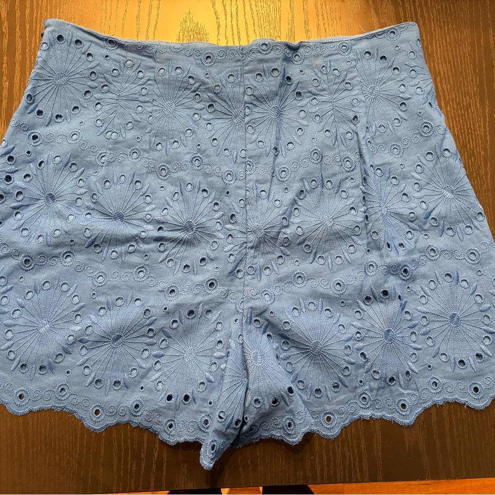 Zara Blue Eyelet Women's Shorts